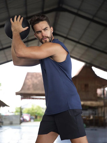 Ανδρικό φανελάκι για τρέξιμο με αναπνέει μυϊκό αμάνικο μπλουζάκι καλοκαιρινό γιλέκο γυμναστικής