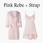 Ženska spavaćica Čipkana cvjetna spavaćica Ljeto Novi komplet ogrtača Svileno satensko donje rublje Seksi slip kućna haljina Kimono Kupaonica Salonske odjeće