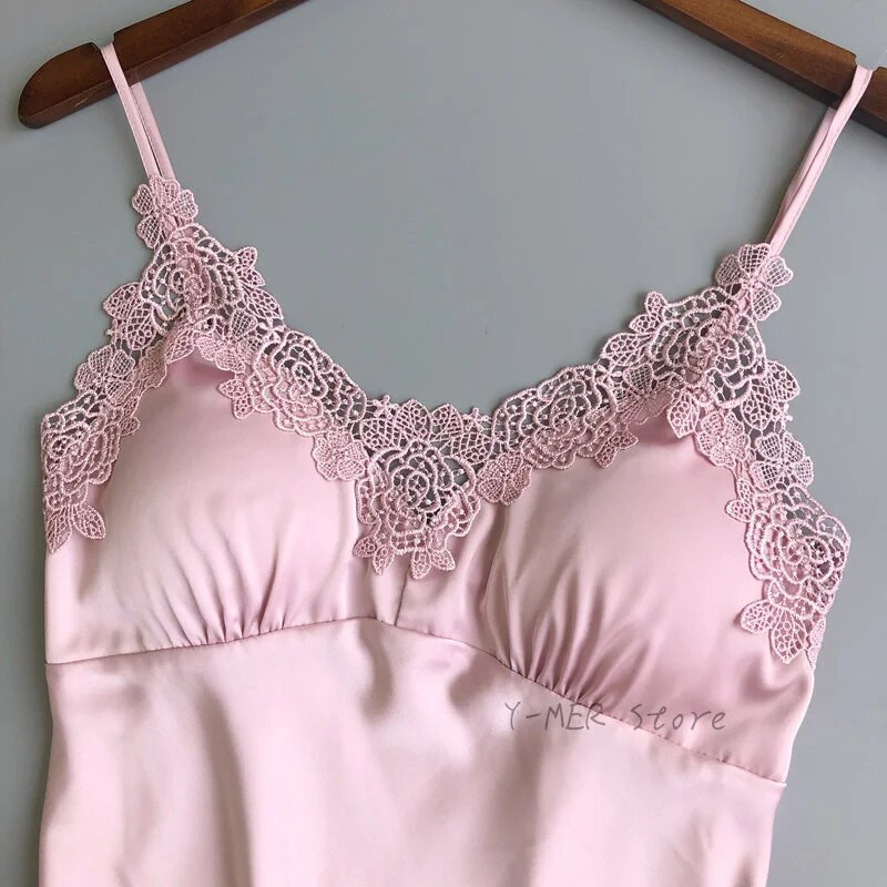 Naiste magamisriided Pits lilledega Öörõivad Suvine uus hommikumantli komplekt Siidsatiinist pesu Seksikas kodukleit Kimono vannikleit Salongiriided