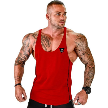 Ανδρικό Bodybuilding Tank top Gyms Fitness αμάνικο πουκάμισο 2021 Νέα ανδρικά βαμβακερά ρούχα Fashion Μονό γιλέκο κάτω μπλουζάκι Hombre