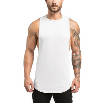 Ανδρικό μπλουζάκι γυμναστικής Shark Βαμβακερό αμάνικο αθλητικό πουκάμισο γυμναστικής Προπόνηση Μπλουζάκι μπάσκετ για τρέξιμο Ανδρικό γιλέκο