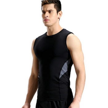 Мъжка жилетка за бягане Фитнес риза без ръкави Летни потници Бързосъхнещи горнища за спортно облекло Нова потница за бодибилдинг