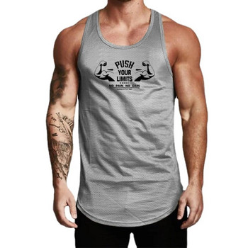 FITNESS SHARK Ελαφρύ Quick Dry Plus Size Tank Top Men Summer Breathable Mesh Workout για τρέξιμο χωρίς μανίκια