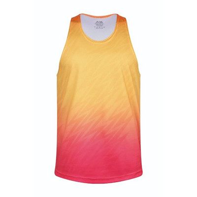 Gradientvärviline Spordimaraton Singlet meestele Kvaliteetne Quick Dry Gym Fitness Jooksupaagid Meeste Treeningvest