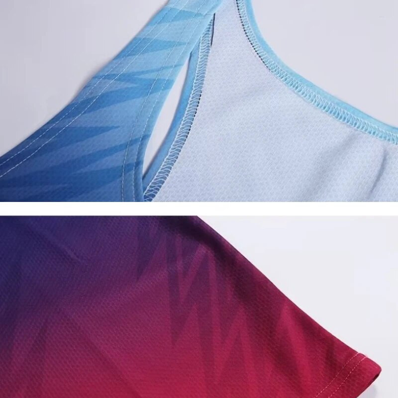 Gradientvärviline Spordimaraton Singlet meestele Kvaliteetne Quick Dry Gym Fitness Jooksupaagid Meeste Treeningvest