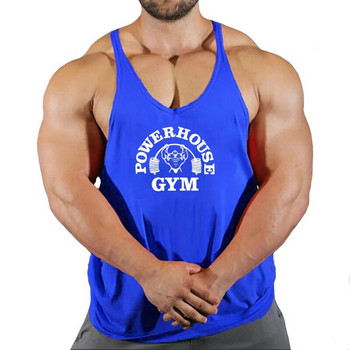 Νέο μπλουζάκι γυμναστηρίου Καλοκαιρινή μάρκα βαμβακερό αμάνικο πουκάμισο Casual Fashion Fitness Stringer Top Ανδρικό bodybuilding Ρούχα M-XXL