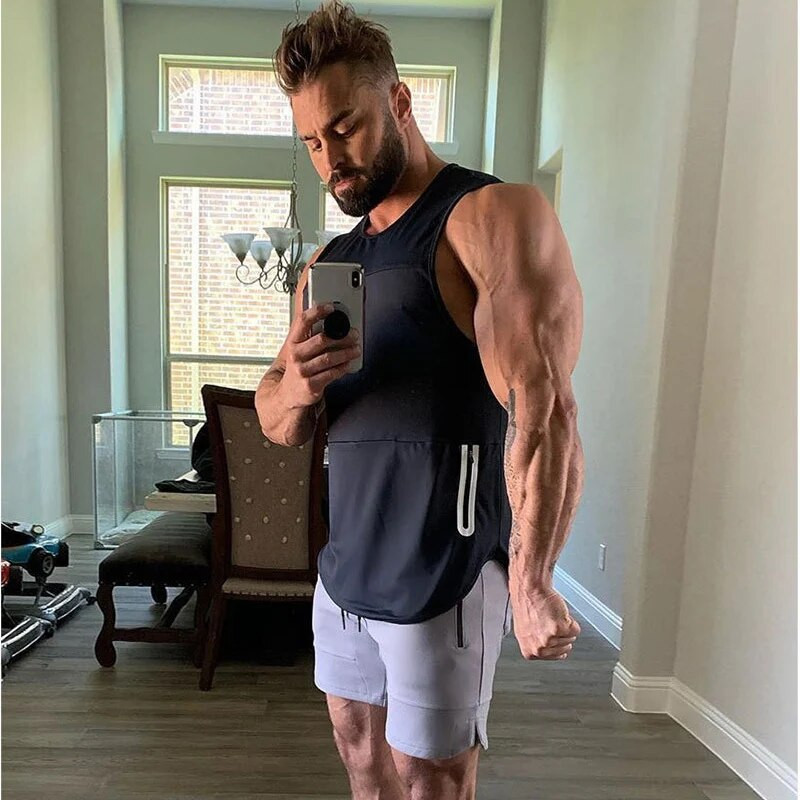 XISHA Jooksuvest Meeste Jõusaali Sport Tankitopp kamuflaažist Fitness Tsärgist Võrgust kiiresti kuivavad treeningtopsid meestele