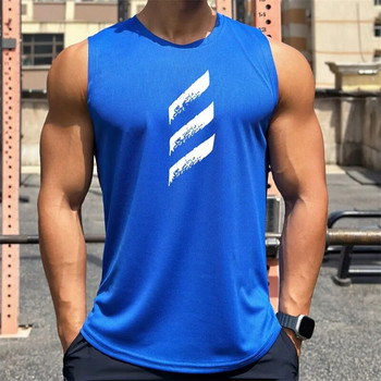 2023 New Men Top Tank Gym Mesh ventilation Workout Fitness αμάνικο πουκάμισο ανδρικό πουλόβερ με στρογγυλή λαιμόκοψη Αθλητικό γιλέκο ανδρικό κάτω μπλουζάκι