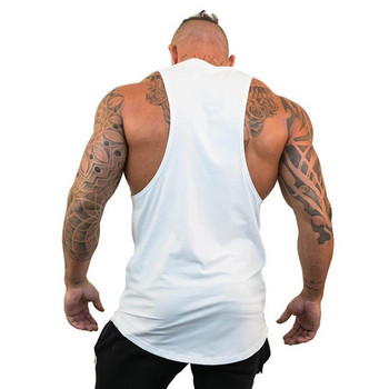 Fitness Tank Top Βαμβακερό αμάνικο πουκάμισο Γυμναστική Ρούχα Καλοκαιρινή προπόνηση Γιλέκο τρεξίματος Αθλητικά αναπνεύσιμα ανδρικά ρούχα