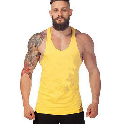 Vasaros bėgimo viršūnės Vyriški solidūs treniruoklių salės kūno rengybos marškinėliai Vyriški, kvėpuojantys greitai džiūstantys vienviečiai sportiniai drabužiai, bėgiojimo liemenės