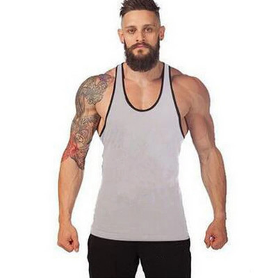 Vasaros bėgimo viršūnės Vyriški solidūs treniruoklių salės kūno rengybos marškinėliai Vyriški, kvėpuojantys greitai džiūstantys vienviečiai sportiniai drabužiai, bėgiojimo liemenės