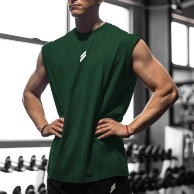Ljetna muška majica širokih ramena za teretanu Fitness majica bez rukava Muška prozračna fitness sportska muška potkošulja Prsluk za trčanje Muški