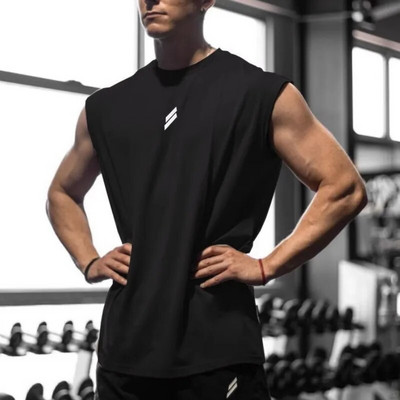 Ljetna muška majica širokih ramena za teretanu Fitness majica bez rukava Muška prozračna fitness sportska muška potkošulja Prsluk za trčanje Muški