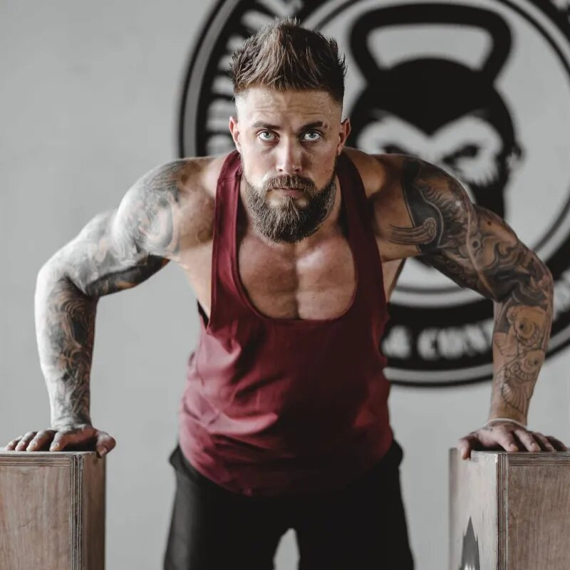 Varrukateta jõusaalitanki meeste jooksusärk Suvevest hingav lihastega meeste tanktopid, treening Fitness T-särk Spordisärk