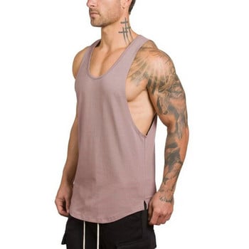 Ανδρικά ρούχα casual Fashion Tank Top Γυμναστήριο Γυμναστική Προπόνηση Βαμβακερό αμάνικο πουκάμισο Καλοκαιρινό Αντρικό Extend Μακρύ Μονό Γιλέκο Hip Hop