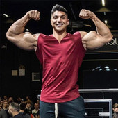 Lihtne puuvillane V-kaelusega Fitness Tankid Meeste Suvised Lihasvestid Jõusaaliriided Kulturism Varrukateta särk Treening Sport Singletid