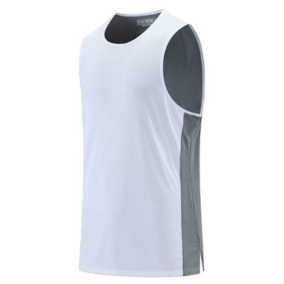 Meeste võrkvest Hingav treening Fitness Varrukateta Õhukesed Kiire Kuiva Jooksmine Jõusaalid Tankid Patcwork Värv Sport Singlet