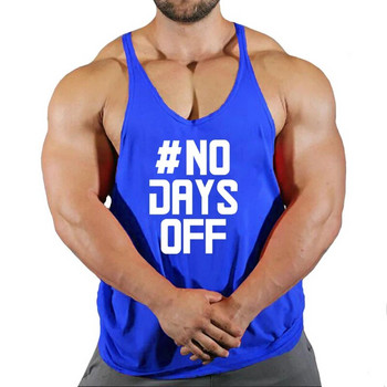 Νέο Hot Sale Ανδρικό εμπριμέ μπλουζάκι με αναπνέει δροσερό γιλέκο για τρέξιμο Βαμβακερό μπλουζάκι Bodybuilding Singlet Fitness Αμάνικο γυμναστήριο