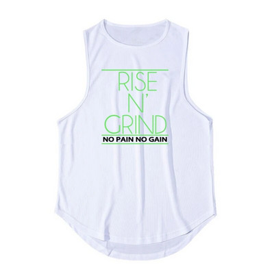 Teretana Bodybuilding Trčanje Sportske majice bez rukava Muški modni zaobljeni rub bez rukava Ljetni prozračni brzosušivi hladni prsluk za vježbanje