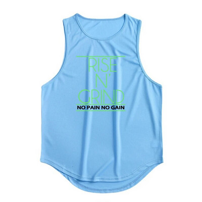 Teretana Bodybuilding Trčanje Sportske majice bez rukava Muški modni zaobljeni rub bez rukava Ljetni prozračni brzosušivi hladni prsluk za vježbanje