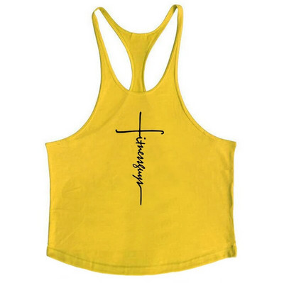 Mood Treeningvest Bränd vabaaja puuvillased jõusaali püksid Meeste varrukateta Kulturismi riided Alussärk Fitness Stringer Muscle