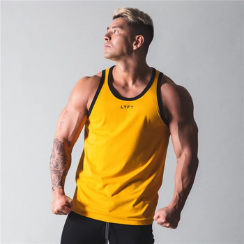 Ανδρικά μπλουζάκια Bodybuilding Tank Tops γυμναστικής γυμναστικής Βαμβακερό αμάνικο πουκάμισο για τρέξιμο Stringer καλοκαιρινό καθημερινό γιλέκο