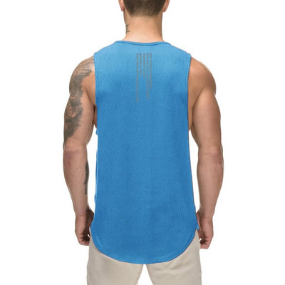 Teretana Fitnes Vježbanje Trčanje Sport Mišići Prozračna majica bez rukava Ljetna mrežasta brzosušeća, cool muška majica bez rukava koja upija vlagu