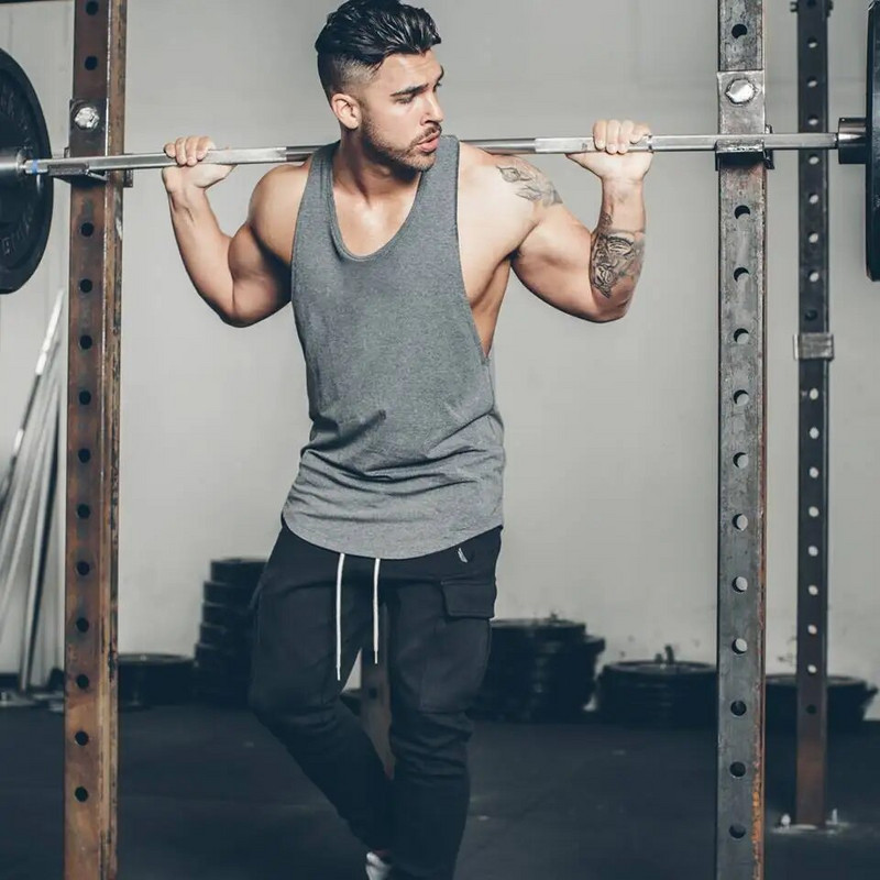 2022 The Zomer Toevallige New Mannen Kulturismi Tankid Jõusaalitreening Fitness Mouwloosi särk Jooksu Kleding Kiiresti Kuiv Singlet