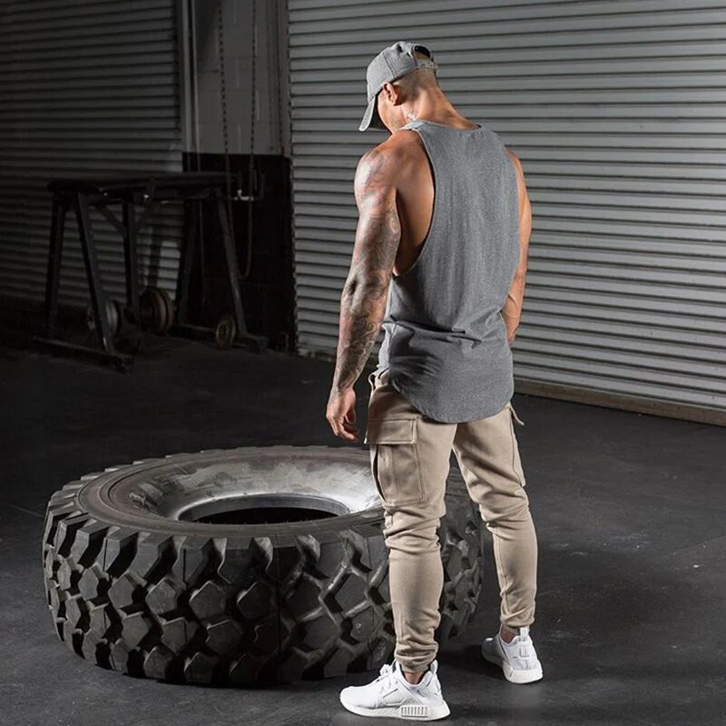 2022 The Zomer Toevallige New Mannen Kulturismi Tankid Jõusaalitreening Fitness Mouwloosi särk Jooksu Kleding Kiiresti Kuiv Singlet