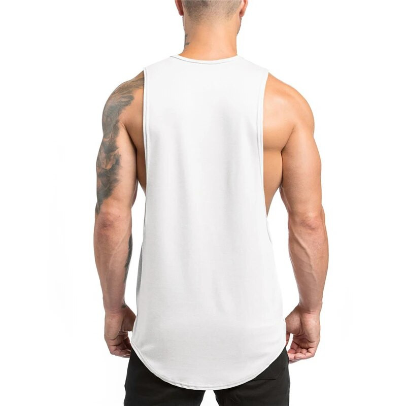UUS Cotton Gym Stringer Tank Top Meeste Varrukateta T-särk Spordisärk Kulturismi Riietus Meeste Alussärk Fitness Jooksuvest