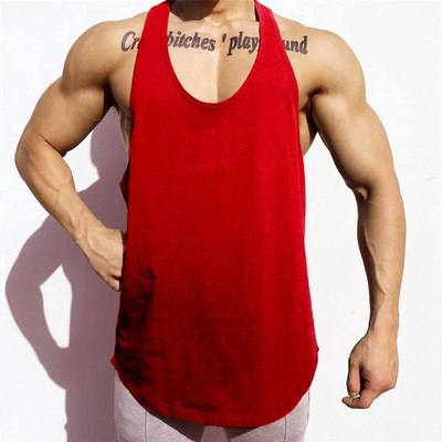 Jooksuvest suverõivad Fitness Meeste püksid hingavad võrk Kulturismi Stringer Tanktop Muscle Varrukateta Singletid