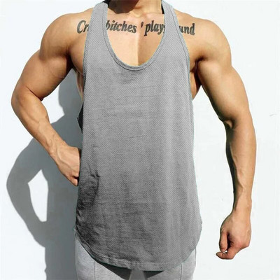 Jooksuvest suverõivad Fitness Meeste püksid hingavad võrk Kulturismi Stringer Tanktop Muscle Varrukateta Singletid