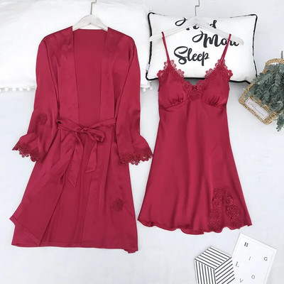 Šviesiai žalios moteriškos 2 vnt viskozės chalatų rinkiniai Seksualūs naktiniai chalatai ir šortai pižamos kostiumas miegui Vasaros poilsio naktiniai drabužiai namuose