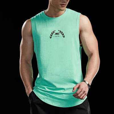 2022 m. Nauji Vyriški apatiniai marškinėliai Gamintojas Gyms marškinėliai vyriški Greitai džiūstantys kultūrizmo viršutiniai marškinėliai be rankovių Kvėpuojantys apatiniai vyriški sportinė liemenė