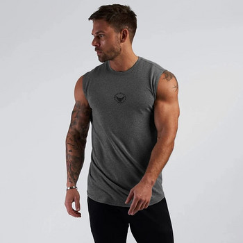 FITNESS SHARK Ανδρικό μπλουζάκι μπάσκετ με χαλαρή εφαρμογή, αμάνικο αθλητικό μπλουζάκι για τρέξιμο