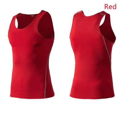 7 värvi Meeste Compression Jooksmine Kiiresti kuivav T-särk Fitness Sport Meeste sukkpüksid Varrukateta Spordisärgid Jõusaali spordirõivad