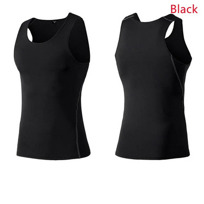 7 värvi Meeste Compression Jooksmine Kiiresti kuivav T-särk Fitness Sport Meeste sukkpüksid Varrukateta Spordisärgid Jõusaali spordirõivad