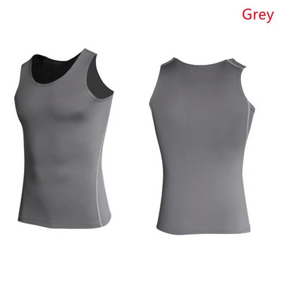 7 värvi Meeste Compression Jooksmine Kiiresti kuivav T-särk Fitness Sport Meeste sukkpüksid Varrukateta Spordisärgid Jõusaali spordirõivad