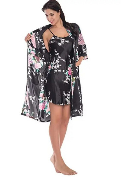 Modni ženski ljetni mini kimono ogrtač Lady Rayon kupaća haljina Yukata spavaćica Odjeća za spavanje Košulje za spavanje Pijama Mujer Veličina M-XL