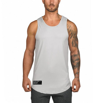 Υψηλής ποιότητας ανδρικό γιλέκο για τρέξιμο Spandex Gym Αμάνικο πουκάμισο μαραθώνιο Slim Tank Sport Vest Top Training