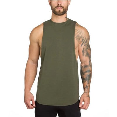 Brändi jõusaaliriided puuvillased särgid canotte kulturism stringer tank top meeste fitness särk lihaste meeste varrukateta vest Tanktop
