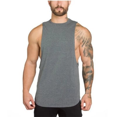 Brändi jõusaaliriided puuvillased särgid canotte kulturism stringer tank top meeste fitness särk lihaste meeste varrukateta vest Tanktop