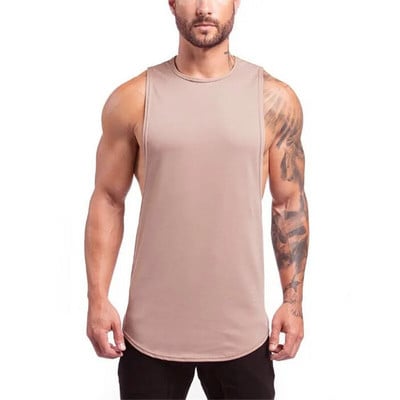 Brändi jõusaaliriided puuvillased särgid canotte kulturism stringer tank top meeste fitness särk lihaste meeste varrukateta vest Tanktop