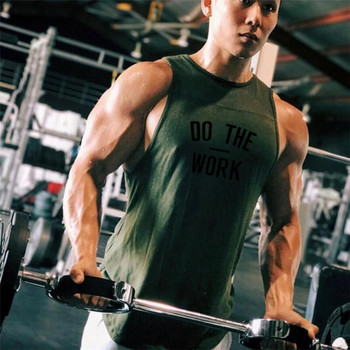 Γυμναστήριο Προπόνηση Αμάνικο φαρδύ πουκάμισο Stringer Tank Top Bodybuilding Ρούχα γυμναστικής Ανδρικά βαμβακερά αθλητικά γιλέκα Μυϊκά μονό