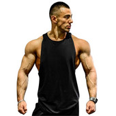 Ανδρικά βαμβακερά αμάνικα αθλητικά μπλουζάκια για τρέξιμο που αναπνέουν γρήγορα Στεγνά μπλουζάκια γυμναστικής γυμναστικής Bodybuilding Ρούχα Jogger