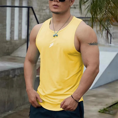 Suvine uus meeste pullover, ümara kaelusega võrksärk Sport Fitness Varrukateta vest Quick Dry treeningvest meestele