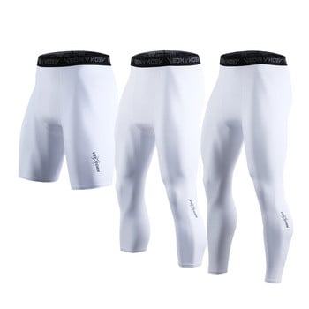 Мъжки компресионни панталони Чорапогащи Cool Dry Leggings Спортни Baselayer Чорапогащи за бягане Атлетични тренировки Активни шорти
