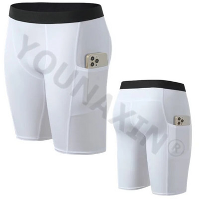 Meeste säärised aluskihi kõhnad Spordipüksid Jõusaal Fitness Treening Jooksu all Püksid Sukkpüksid Korvpalli Aluspüksid Taskuga