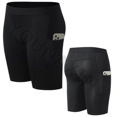 Meeste säärised aluskihi kõhnad Spordipüksid Jõusaal Fitness Treening Jooksu all Püksid Sukkpüksid Korvpalli Aluspüksid Taskuga