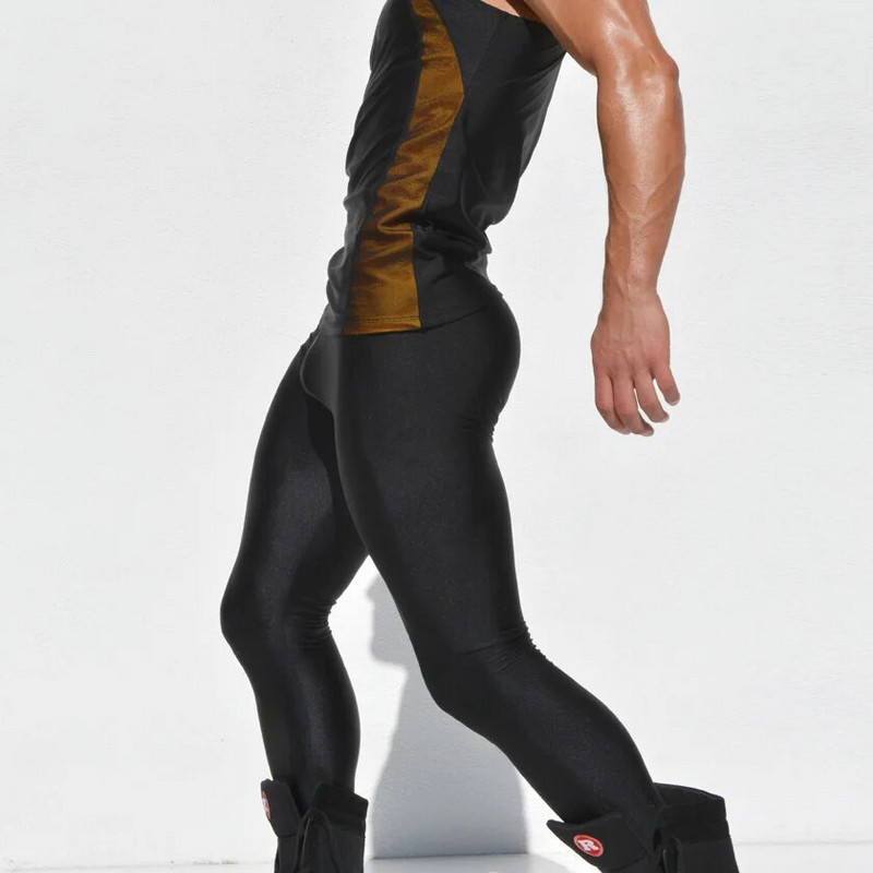 Tvirtas vyriškas antblauzdžiai bėgimo pėdkelnės Vyriškos kompresinės kelnės Sexy Fitness Sporto salė Krepšinio pėdkelnės Vyriškos treniruotės Atletika Blauzdinės Nešioti